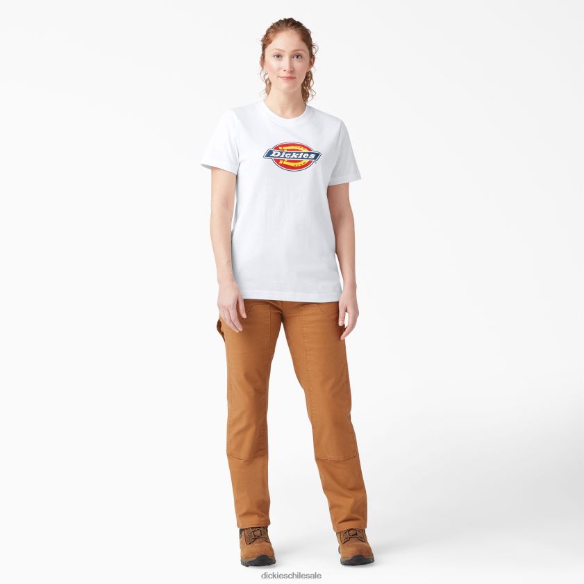 blanco (wh) mujer playera pesada con logo Dickies vestir X4H0F2110