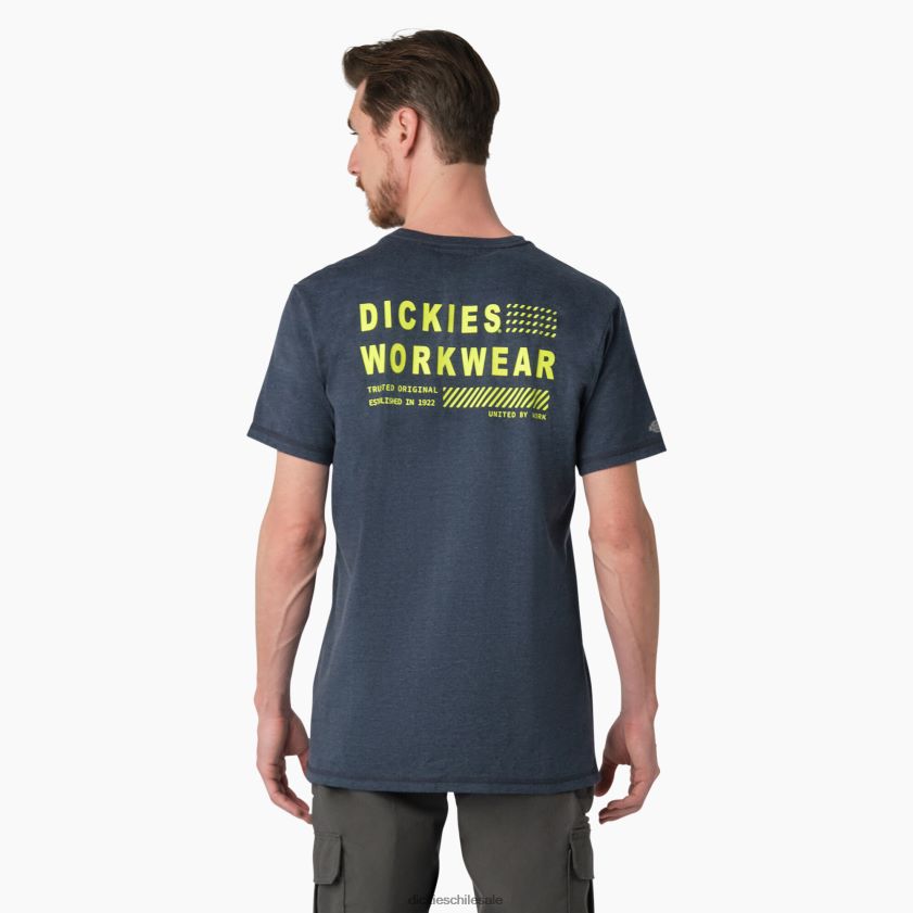 brezo azul marino oscuro (dnh) hombres camiseta gráfica rendimiento de enfriamiento Dickies vestir X4H0F901