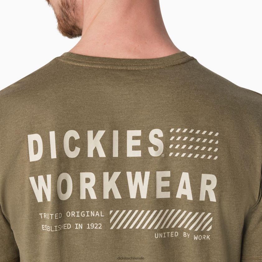 brezo verde militar (mld) hombres camiseta gráfica rendimiento de enfriamiento Dickies vestir X4H0F902