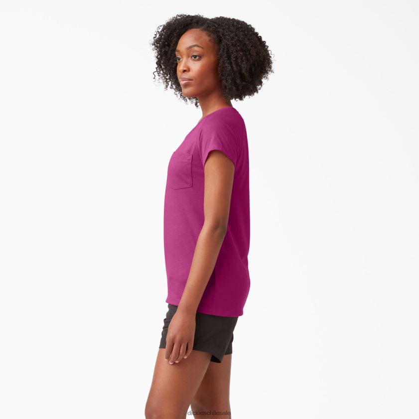festival fucsia (f2f) mujer camiseta refrescante de manga corta Dickies vestir X4H0F1577