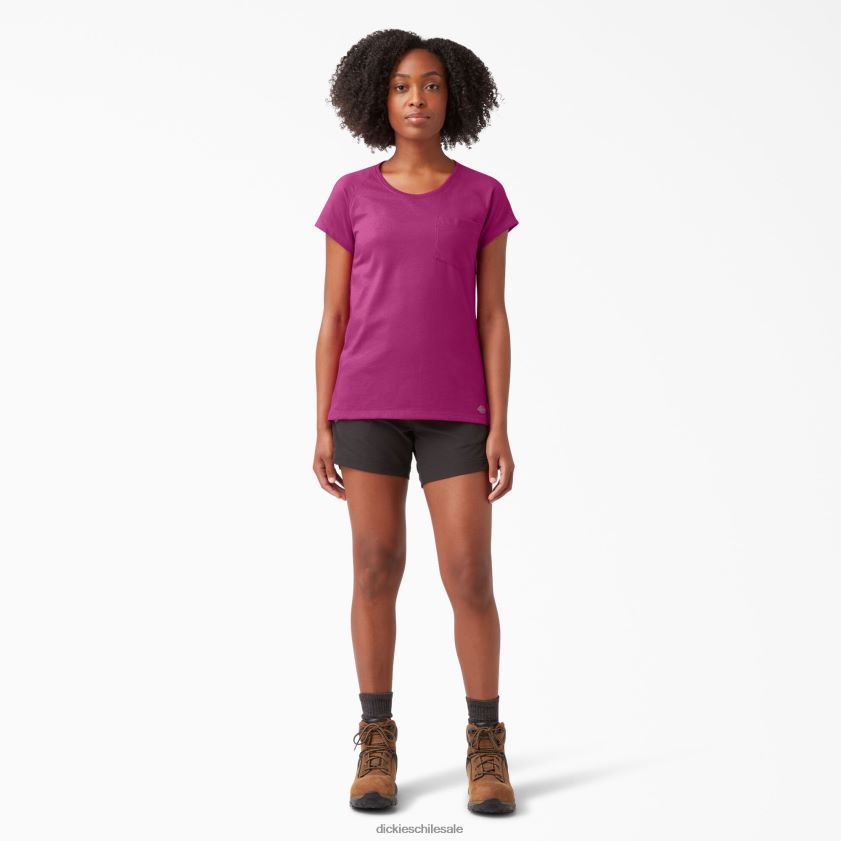 festival fucsia (f2f) mujer camiseta refrescante de manga corta Dickies vestir X4H0F1577