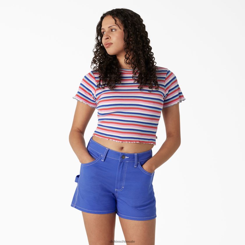 franja azul de explorador (uxs) mujer camiseta corta de rayas para bebé Dickies vestir X4H0F2079
