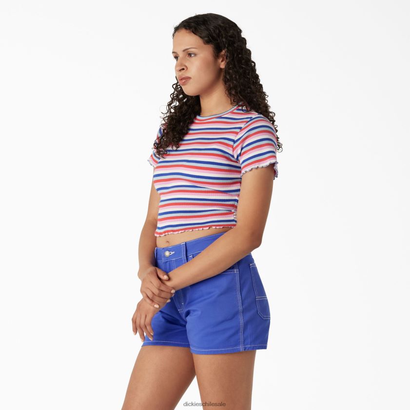 franja azul de explorador (uxs) mujer camiseta corta de rayas para bebé Dickies vestir X4H0F2079