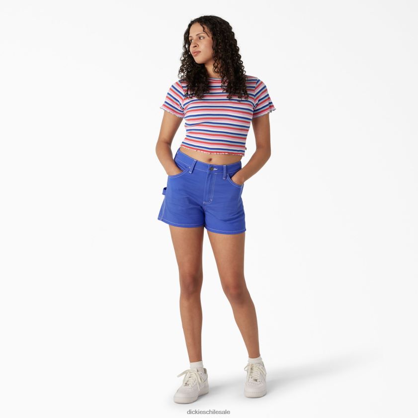 franja azul de explorador (uxs) mujer camiseta corta de rayas para bebé Dickies vestir X4H0F2079