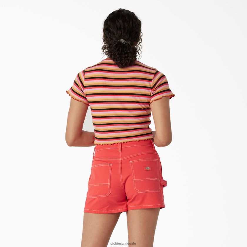 franja naranja de explorador (hachas) mujer camiseta corta de rayas para bebé Dickies vestir X4H0F2075