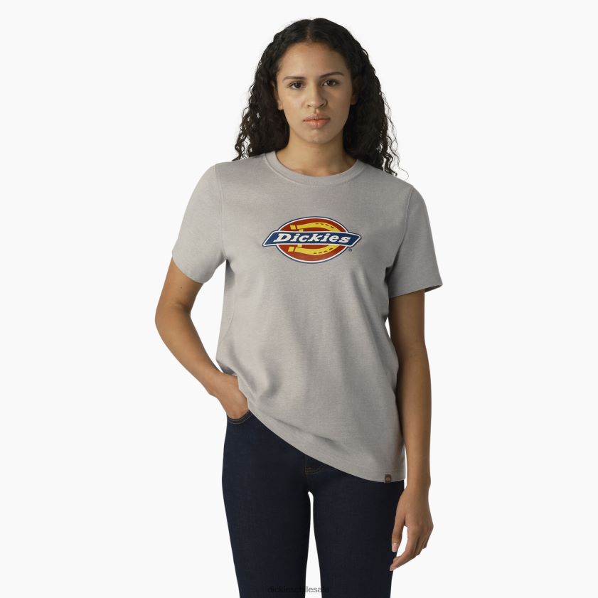 gris jaspeado (h2) mujer playera pesada con logo Dickies vestir X4H0F2107