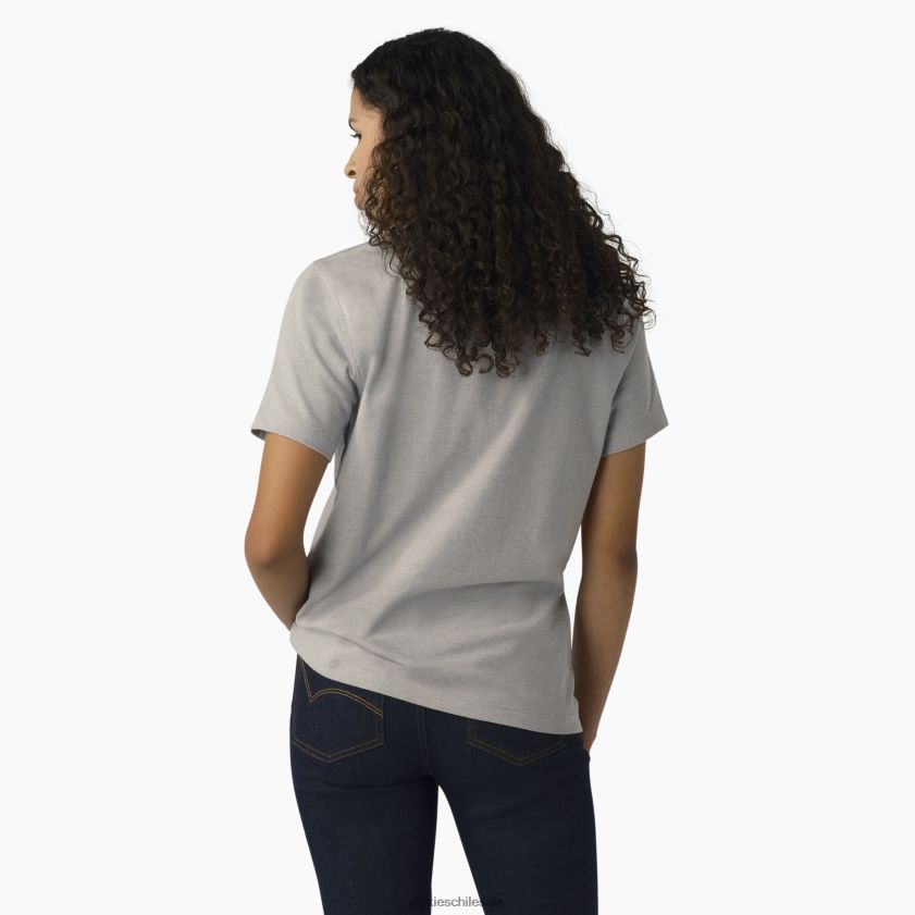 gris jaspeado (h2) mujer playera pesada con logo Dickies vestir X4H0F2107