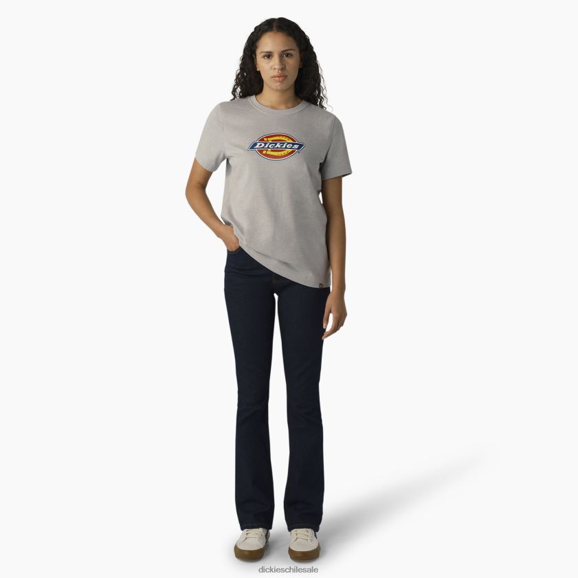 gris jaspeado (h2) mujer playera pesada con logo Dickies vestir X4H0F2107