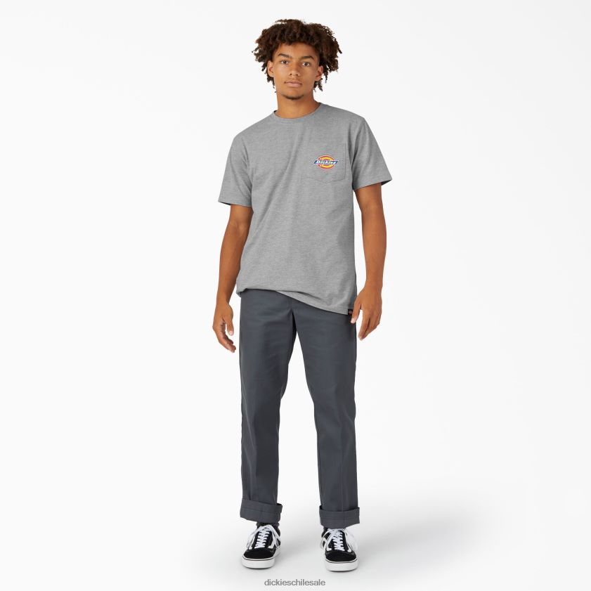 gris jaspeado (hg) hombres camiseta con bolsillo del logo en el pecho Dickies vestir X4H0F895