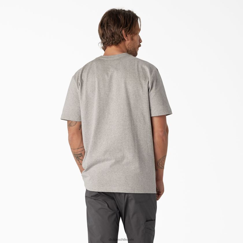 gris jaspeado (hg) hombres playera de manga corta con logo pesado Dickies vestir X4H0F738