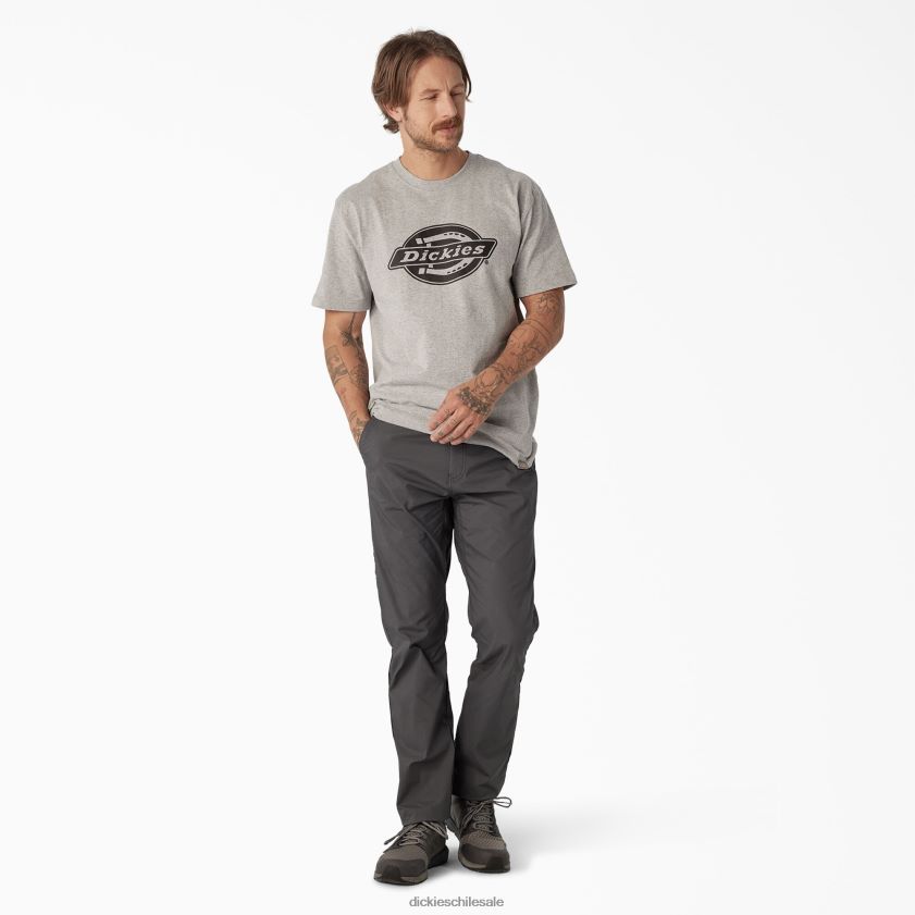 gris jaspeado (hg) hombres playera de manga corta con logo pesado Dickies vestir X4H0F738