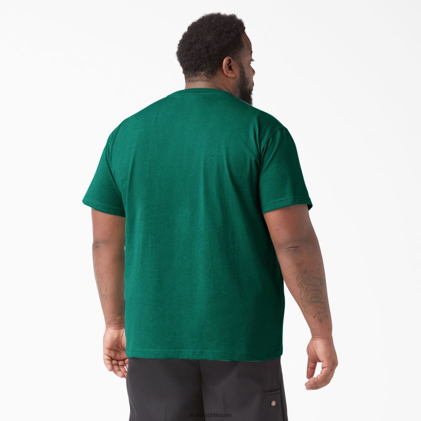 jaspeado verde de un solo tinte (gsh) hombres camiseta de manga corta jaspeada de peso pesado Dickies vestir X4H0F532
