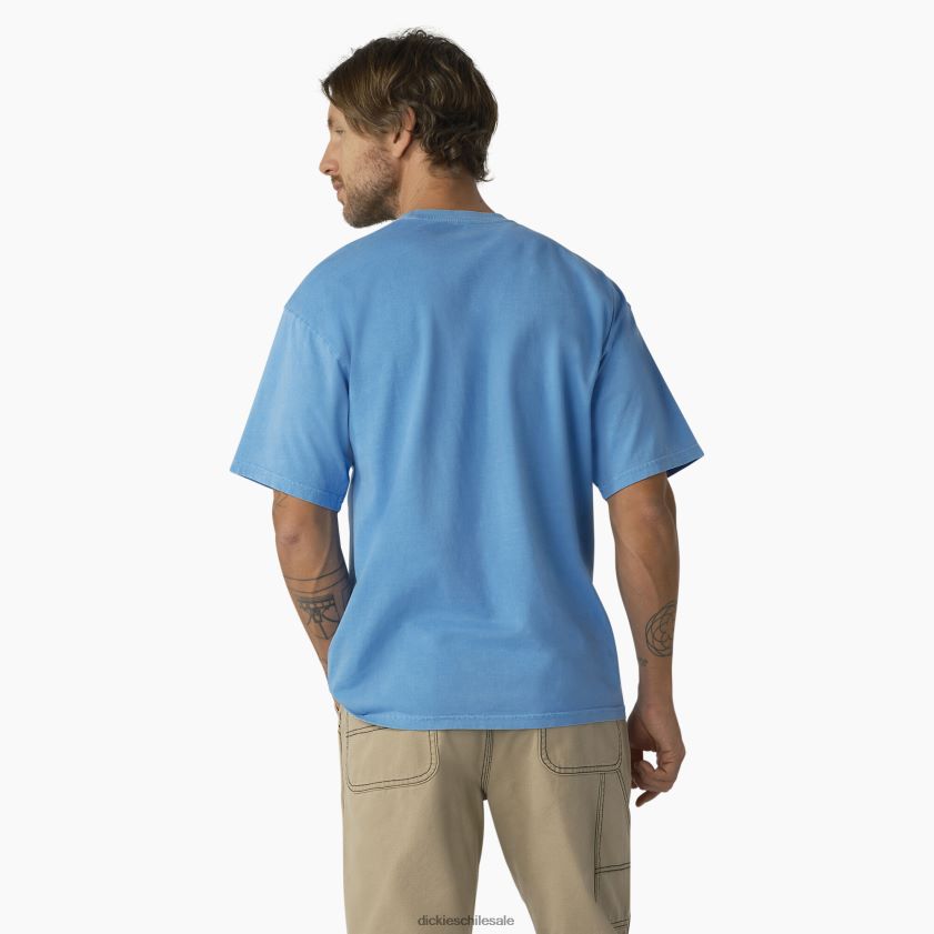 lavado de pigmento azul celeste (awg) hombres playera de manga corta bandón Dickies vestir X4H0F788