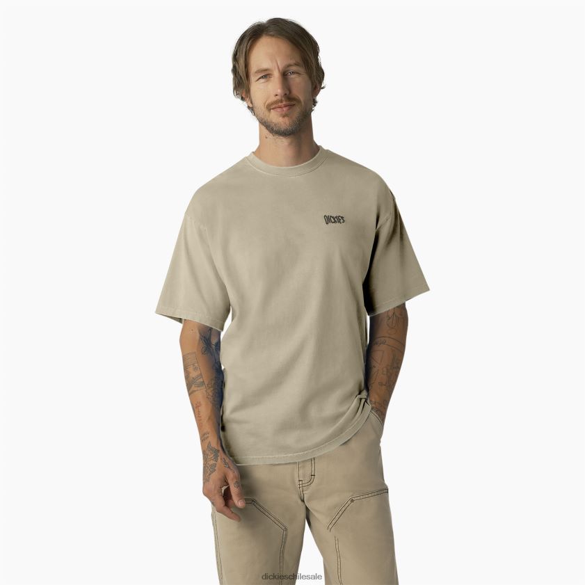 lavado de pigmento de arena del desierto (dwm) hombres playera de manga corta bandón Dickies vestir X4H0F790