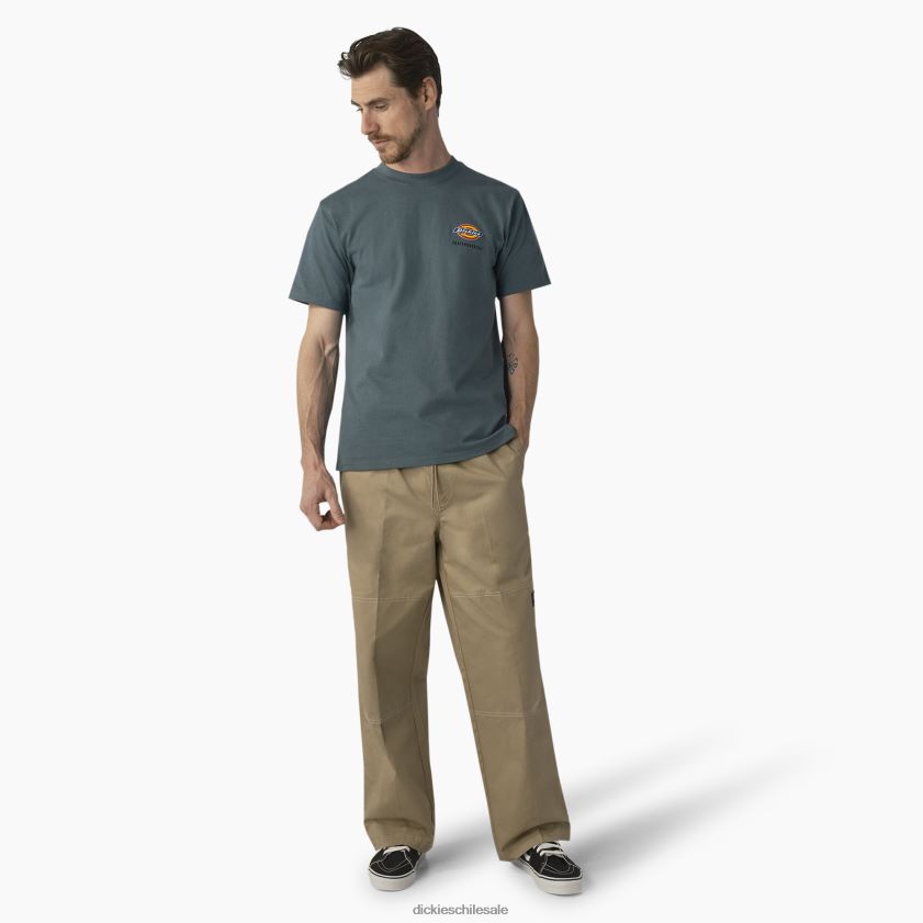 lincoln verde (ln) hombres playera de skateboarding regular fit con logo en el pecho Dickies vestir X4H0F861