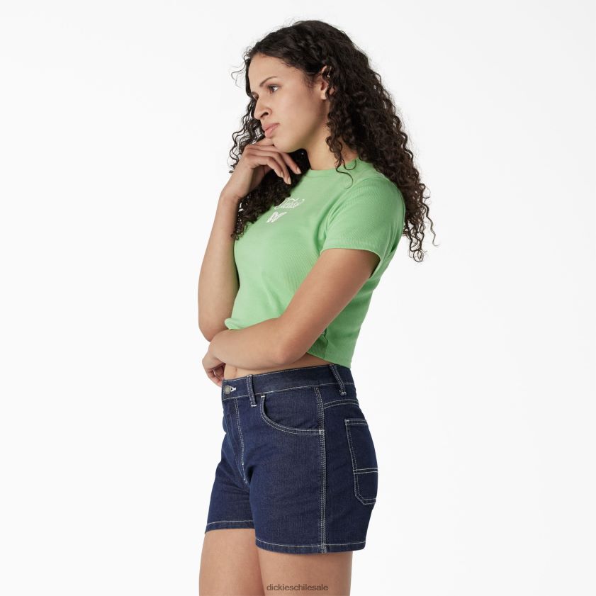 menta de manzana (ar2) mujer camiseta corta con gráfico de mariposa para bebé Dickies vestir X4H0F2135
