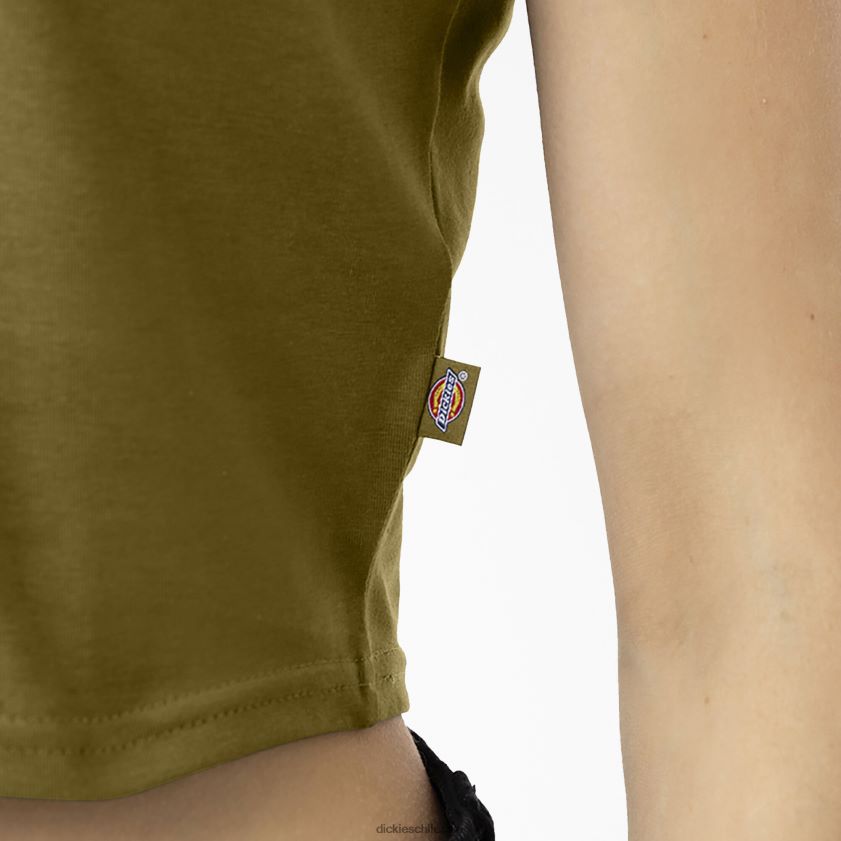 musgo verde (g2m) mujer camiseta corta con logo Maple Valley Dickies vestir X4H0F2096