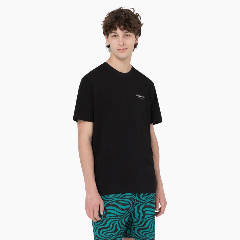 negro (bkx) hombres camiseta de manga corta Leesburg Dickies vestir X4H0F876