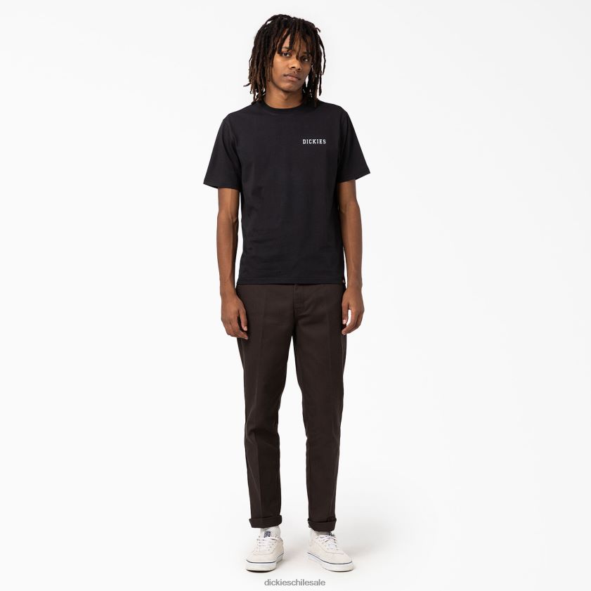 negro (kbk) hombres playera de manga corta con gráfico de cleveland Dickies vestir X4H0F848