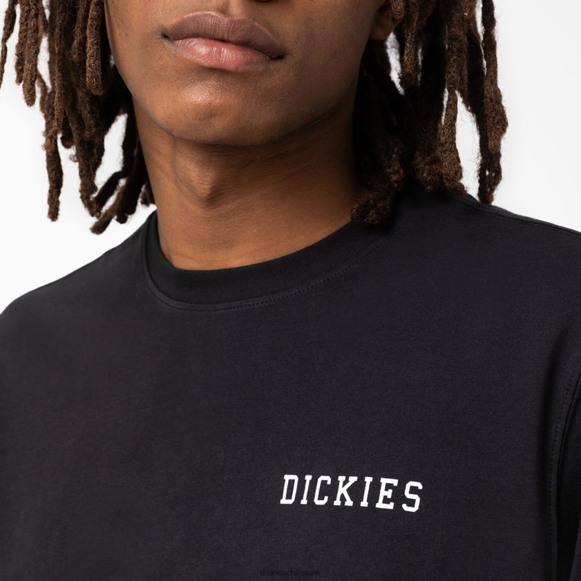 negro (kbk) hombres playera de manga corta con gráfico de cleveland Dickies vestir X4H0F848