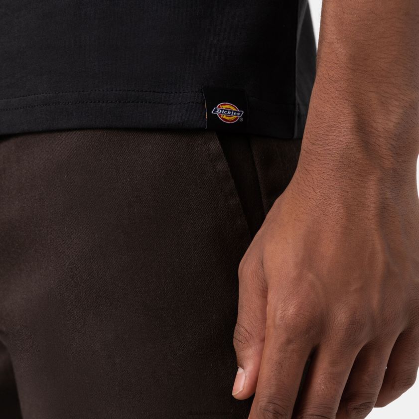 negro (kbk) hombres playera de manga corta con gráfico de cleveland Dickies vestir X4H0F848
