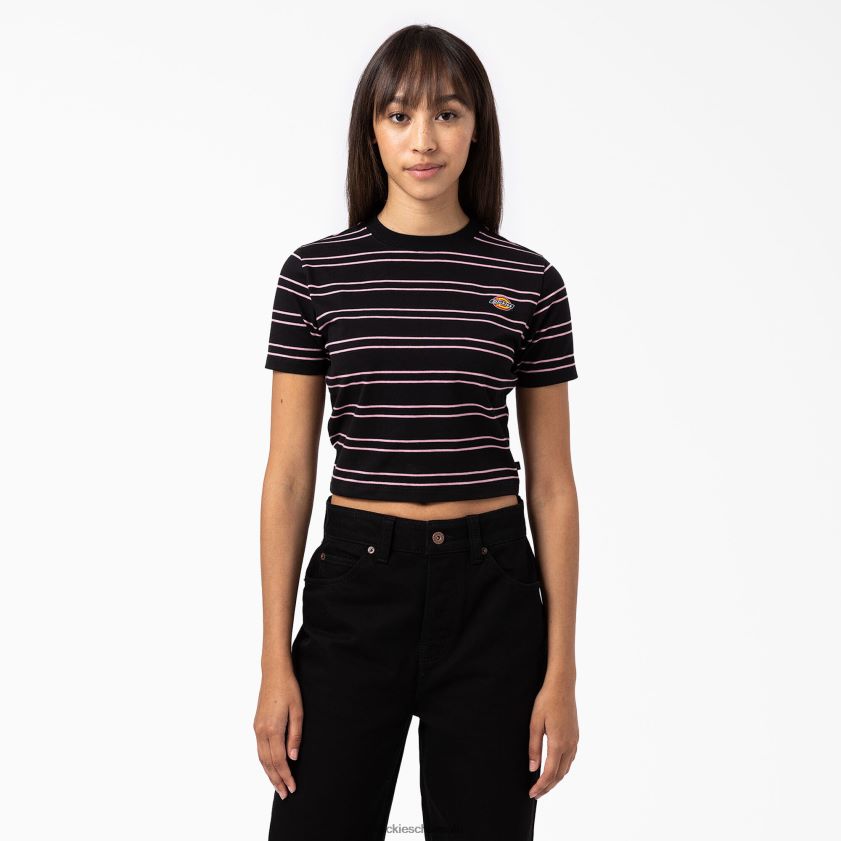 negro (kbk) mujer camiseta a rayas Dickies vestir X4H0F2090