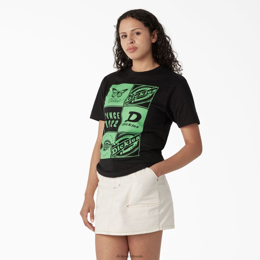 negro (kbk) mujer playera con banda gráfica Dickies vestir X4H0F2212