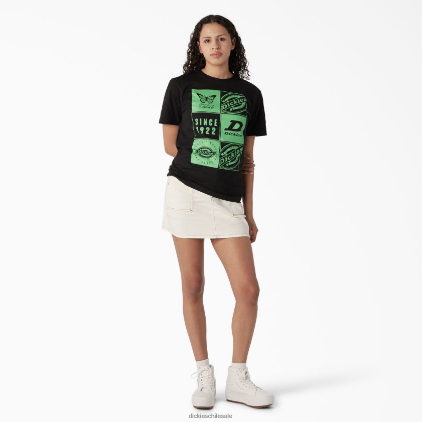 negro (kbk) mujer playera con banda gráfica Dickies vestir X4H0F2212