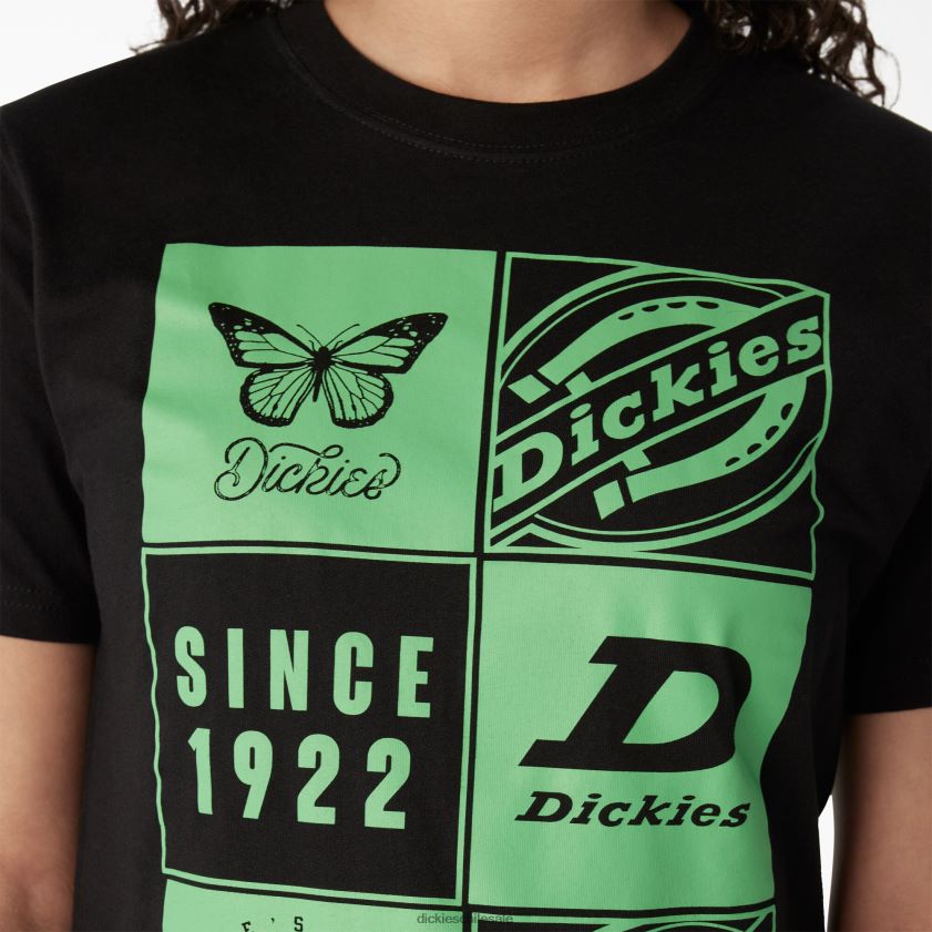 negro (kbk) mujer playera con banda gráfica Dickies vestir X4H0F2212