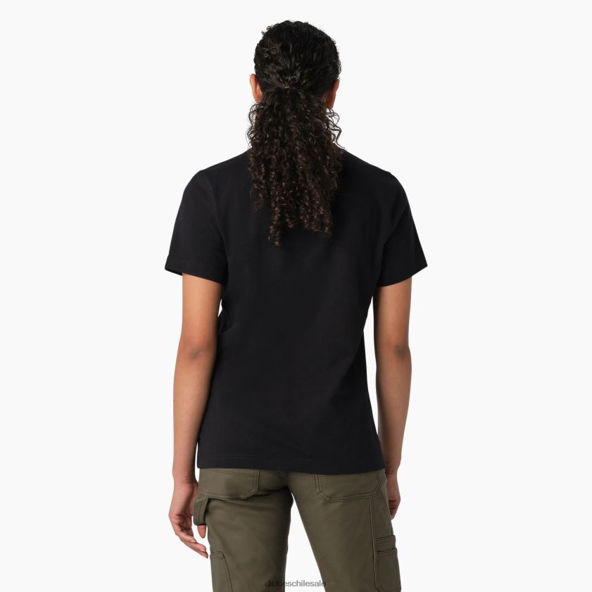 negro (kbk) mujer playera pesada con logo Dickies vestir X4H0F2108