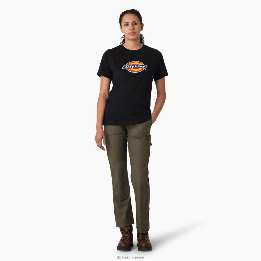 negro (kbk) mujer playera pesada con logo Dickies vestir X4H0F2108