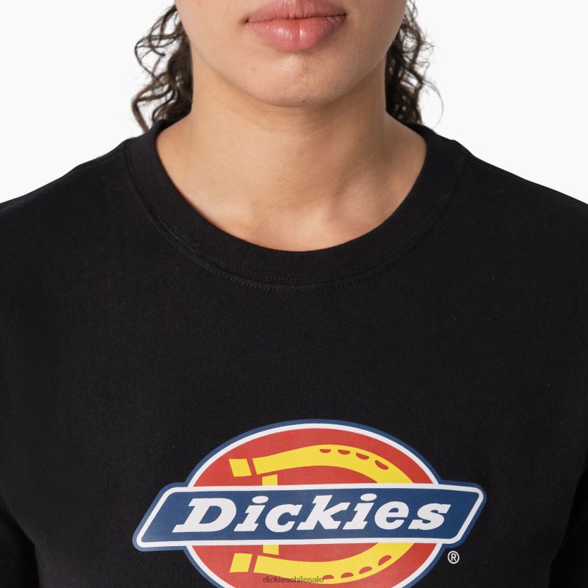 negro (kbk) mujer playera pesada con logo Dickies vestir X4H0F2108