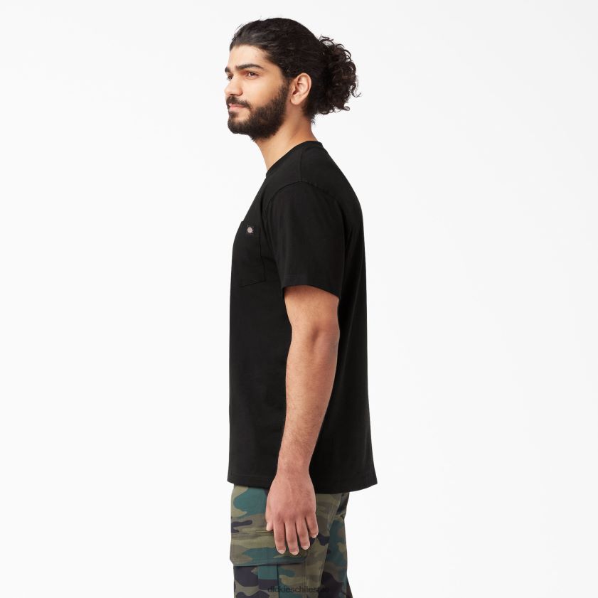 negro (negro) hombres camiseta de manga corta de peso pesado Dickies vestir X4H0F506