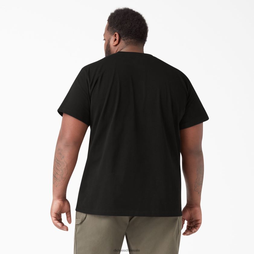 negro (negro) hombres camiseta de manga corta de peso pesado Dickies vestir X4H0F506