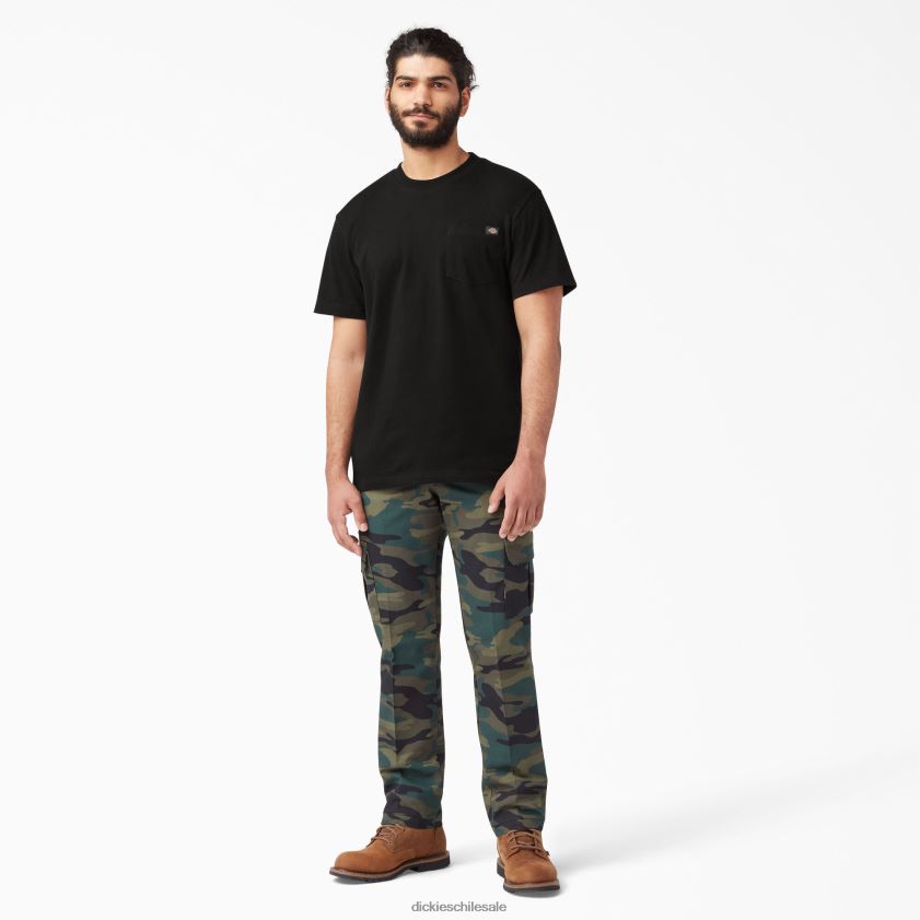 negro (negro) hombres camiseta de manga corta de peso pesado Dickies vestir X4H0F506