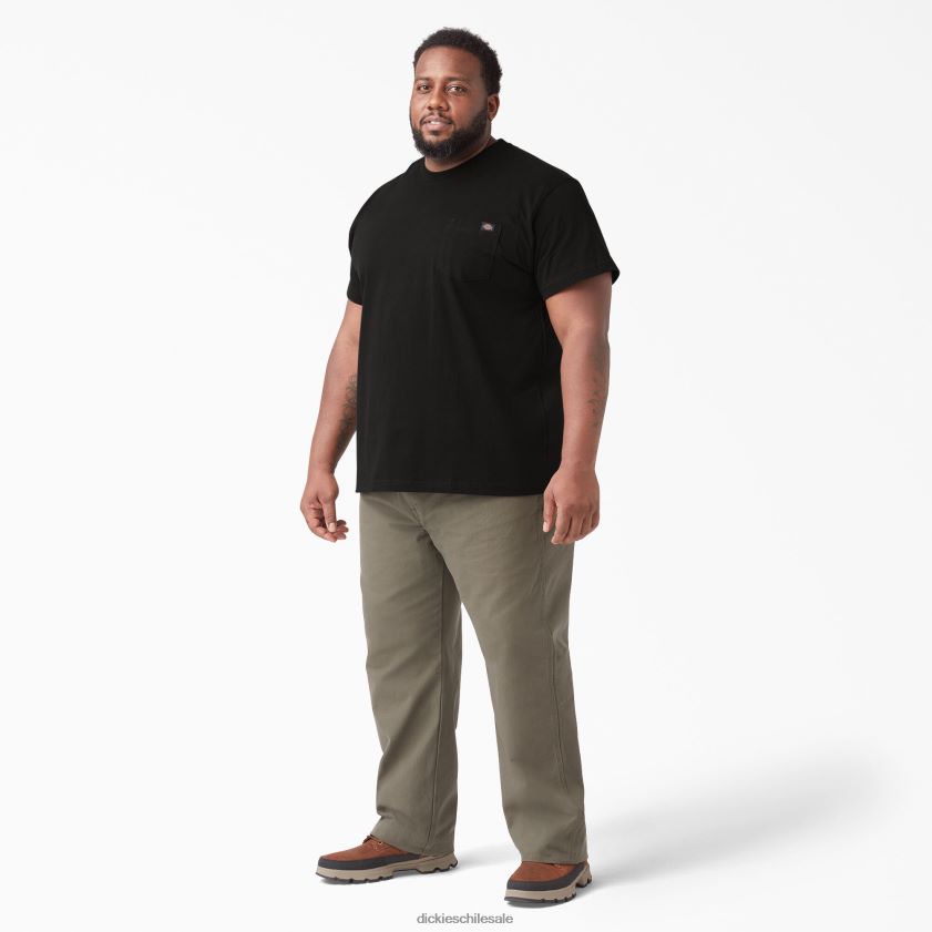 negro (negro) hombres camiseta de manga corta de peso pesado Dickies vestir X4H0F506