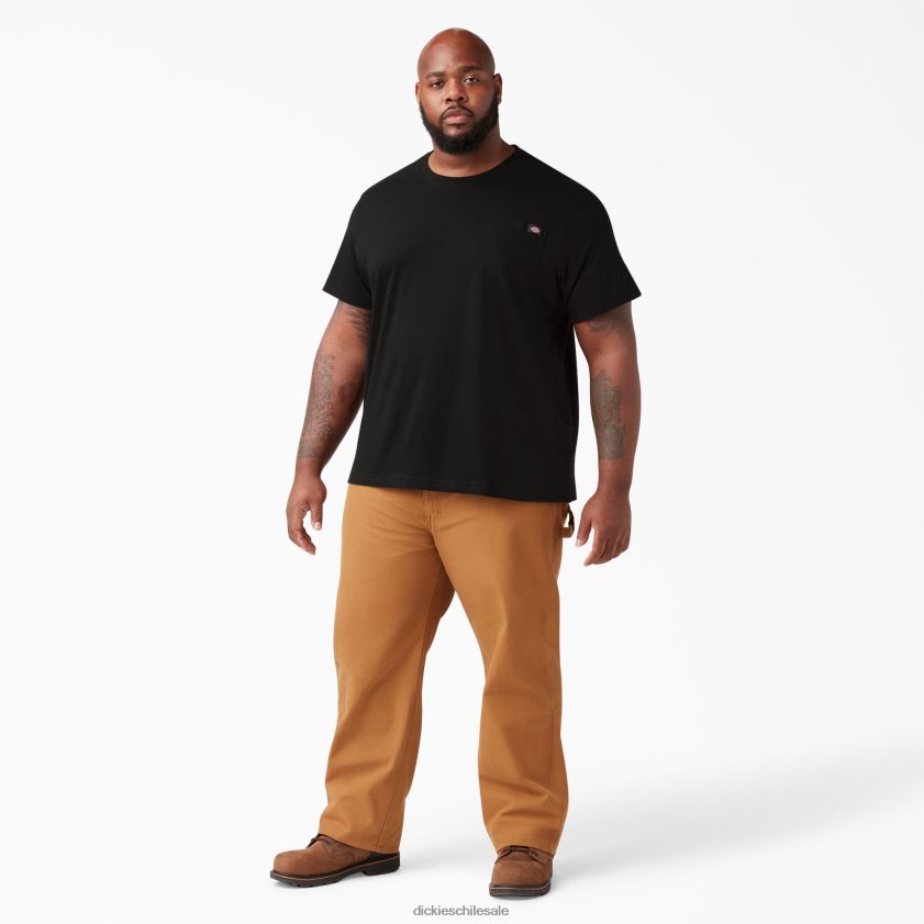 negro (negro) hombres camiseta ligera de manga corta con bolsillo Dickies vestir X4H0F573