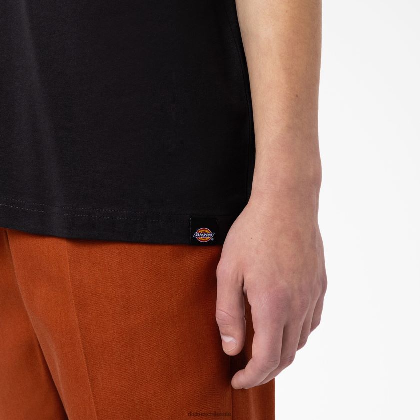 negro (negro) hombres playera de manga corta Union Springs Dickies vestir X4H0F797