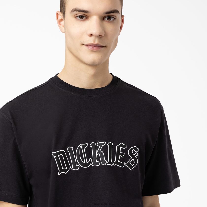 negro (negro) hombres playera de manga corta Union Springs Dickies vestir X4H0F797