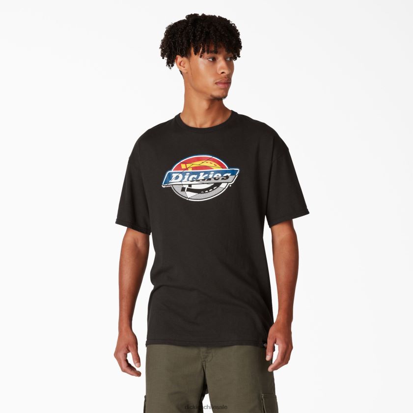 negro (negro) hombres skateboarding angustiado og camiseta gráfica Dickies vestir X4H0F833