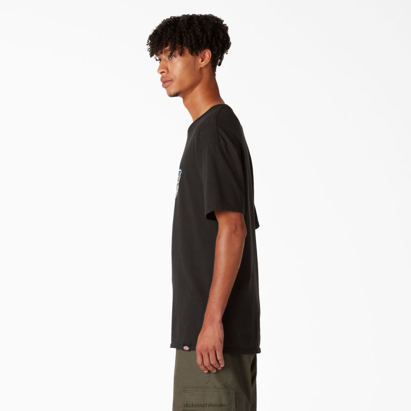 negro (negro) hombres skateboarding angustiado og camiseta gráfica Dickies vestir X4H0F833