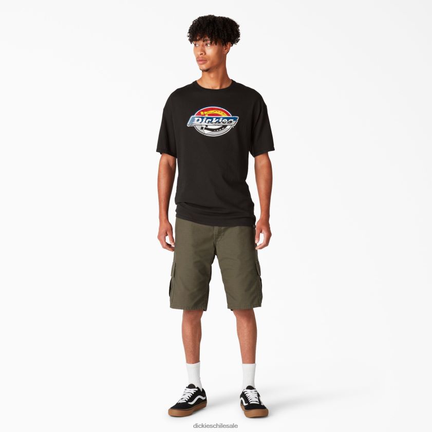 negro (negro) hombres skateboarding angustiado og camiseta gráfica Dickies vestir X4H0F833