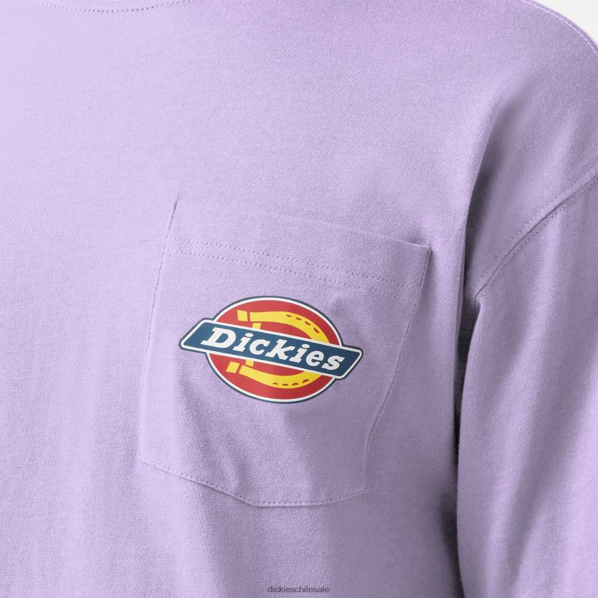 rosa morada (ur2) hombres camiseta con bolsillo del logo en el pecho Dickies vestir X4H0F897