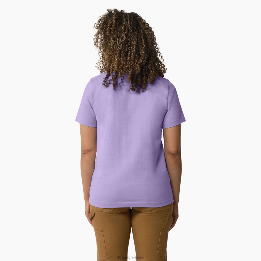 rosa morada (ur2) mujer playera pesada con logo Dickies vestir X4H0F2109