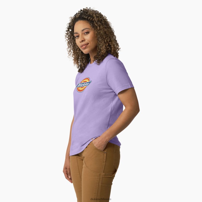 rosa morada (ur2) mujer playera pesada con logo Dickies vestir X4H0F2109