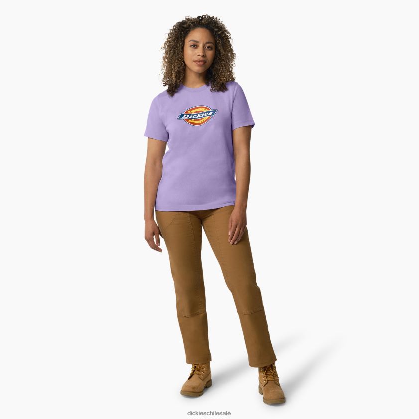 rosa morada (ur2) mujer playera pesada con logo Dickies vestir X4H0F2109