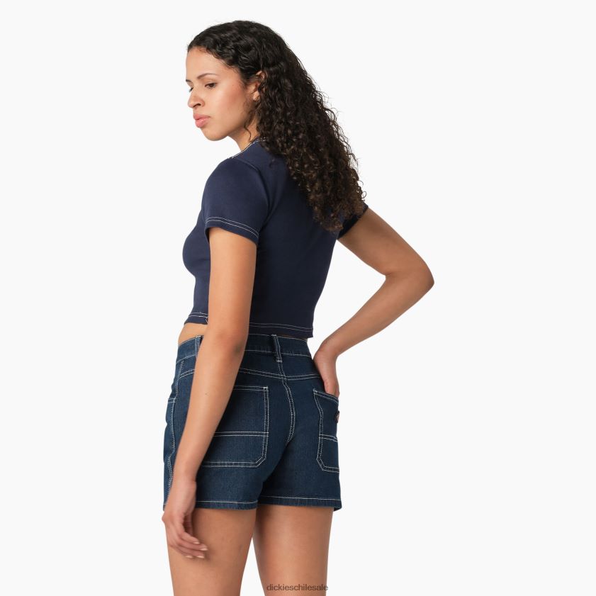 tinta azul marino (ik) mujer camiseta corta con gráfico de mariposa para bebé Dickies vestir X4H0F2136