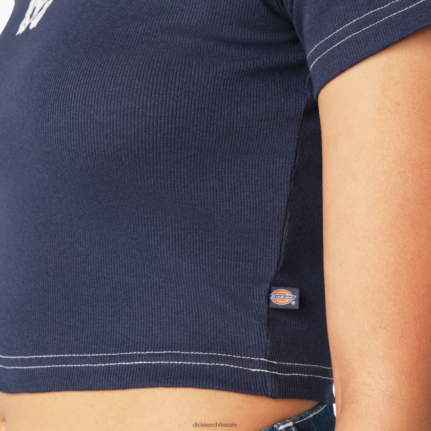 tinta azul marino (ik) mujer camiseta corta con gráfico de mariposa para bebé Dickies vestir X4H0F2136