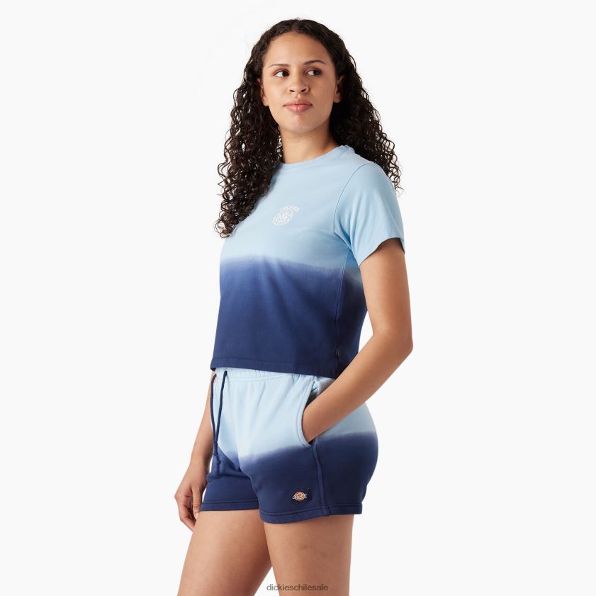 tinte azul cielo/tinta azul marino (skd) mujer camiseta corta sombreada Dickies vestir X4H0F2183