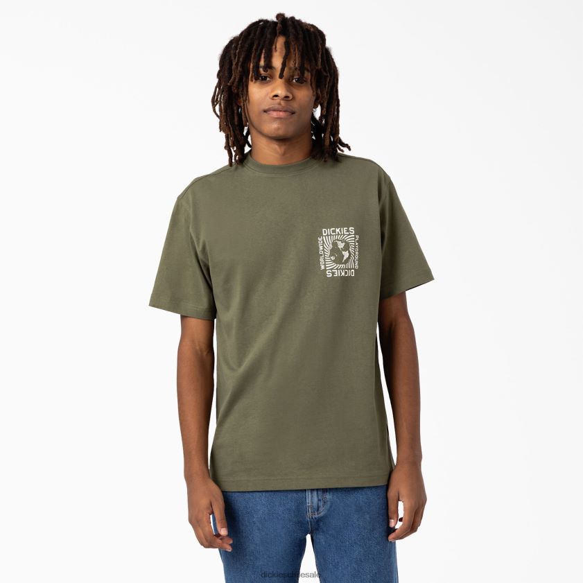 verde militar (ml) hombres camiseta de manga corta marbury Dickies vestir X4H0F802